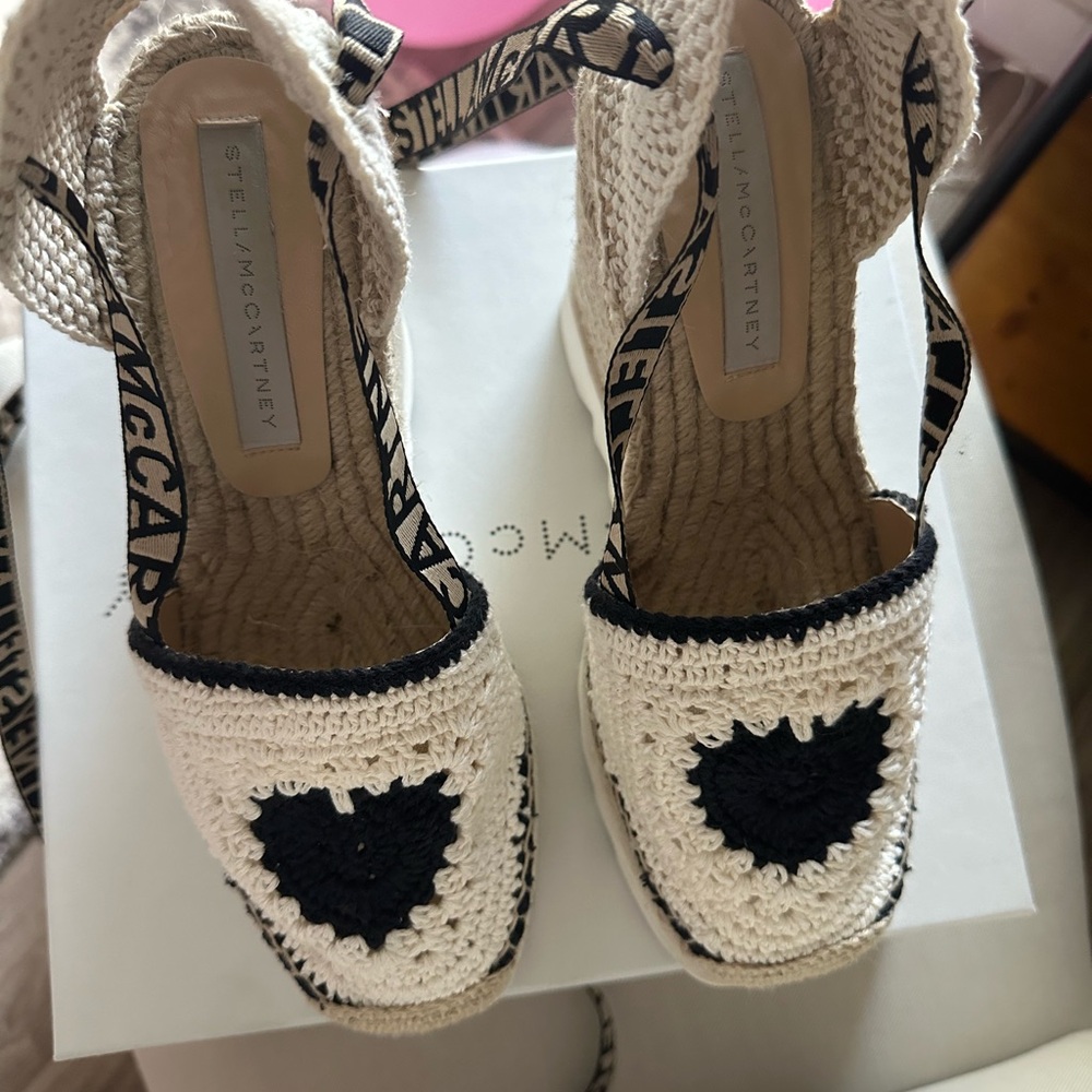 Stella McCartney Gaia Heart Crochet Espadrilles - Picture 7 of 14